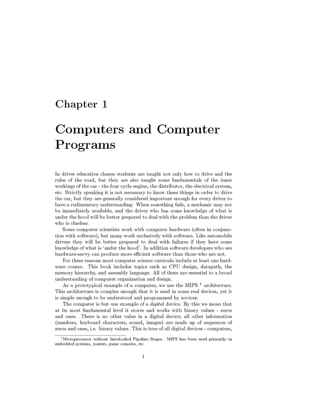 Computer Organization with MIPS - Page 1